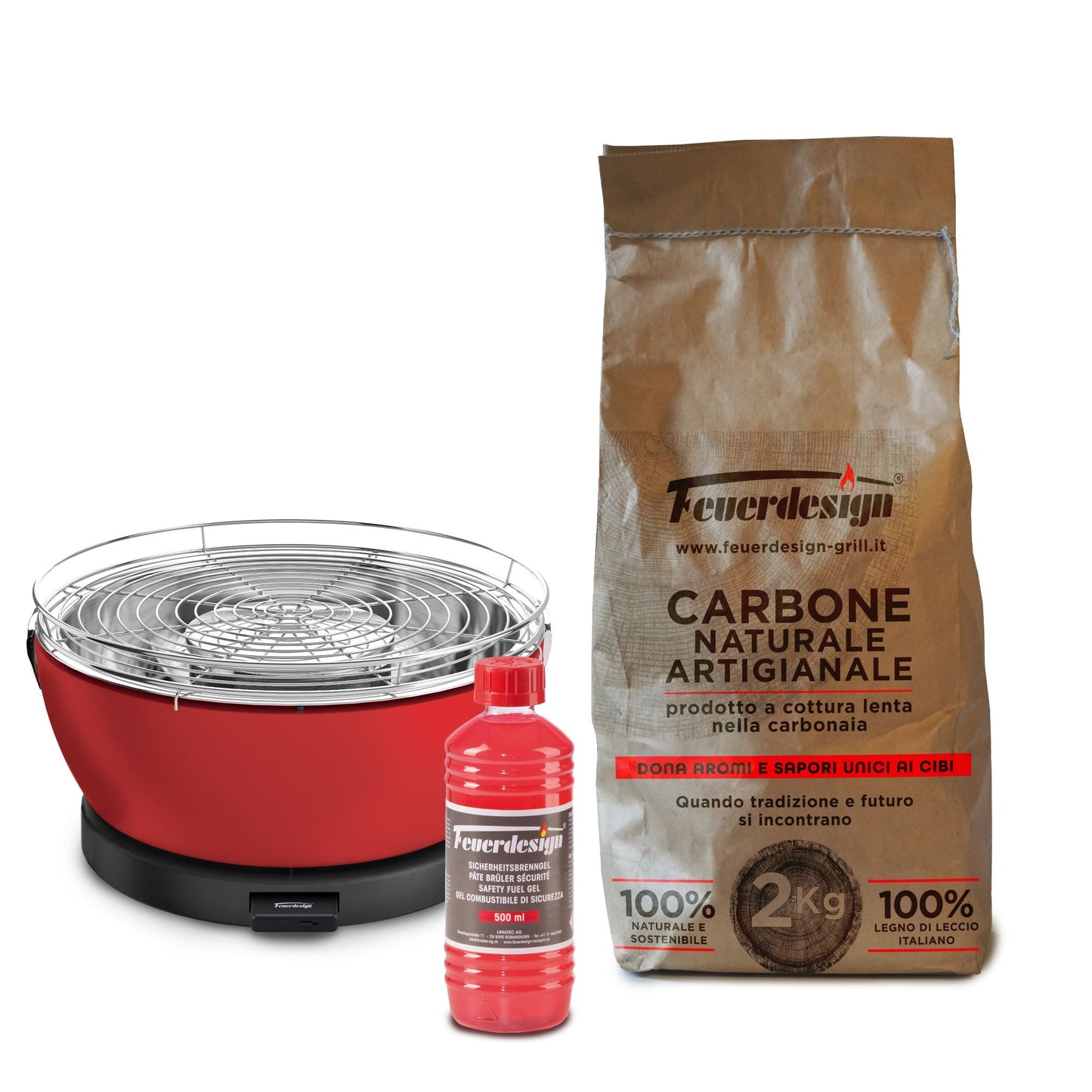 Grill Feuerdesign - Antiche Carbonaie Carbone Vegetale per grill e barbecue